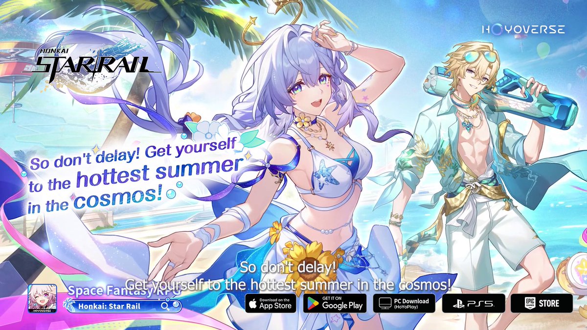 Head to the vacation haven, Astropolis, and meet companions in their brand-new form. Enjoy a cosmic concert and win a multibillion-dollar challenge! Wait no more! Get yourself to the hottest summer in the cosmos! DOWNLOAD NOW: #HonkaiStarRail #RobinSummeretto #AventurineWaveflair