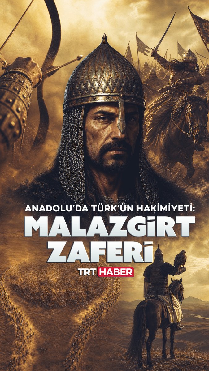 Kefen niyetine giydiği beyaz elbisesiyle ordusunun başına geçen Sultan Alparslan, Turan taktiğiyle Selçuklu ordusunun 4 katı büyüklüğündeki Bizans'ı bozguna uğrattı. #MalazgirtZaferi'yle 955 yıl önce bugün, Anadolu'nun kapıları Türklere açıldı.