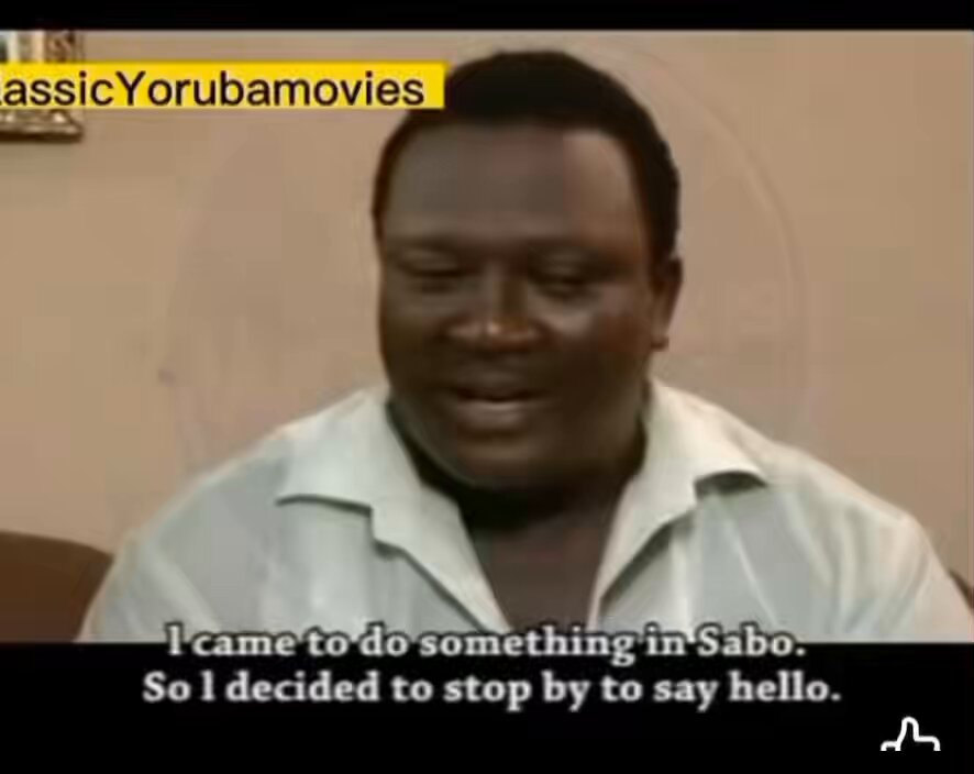 This movie of Egbon Olu, Bimbo Thomas, Dayo Amusa and Queen dragged the sh!t out of him for buying them suya But he later came back to caught them eating the suya 😂😂