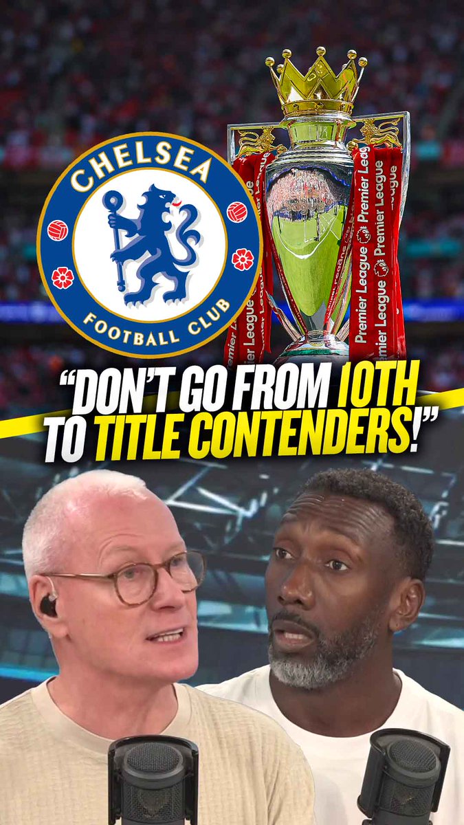 ✅ Jim: "Chelsea should be considered title contenders!" ❌ Jimmy: "You do not go from 10th to title contender... it's Arsenal's to lose!" Jim White and Jimmy Floyd Hasselbaink get heated over whether #CFC should be challenging for the title this season! 🏆