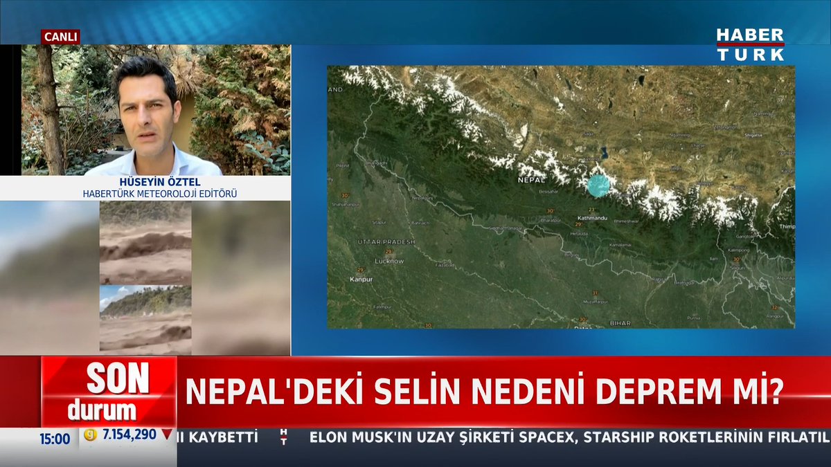📌Nepal'de sel: 9 ölü, yüzlerce kayıp Depremin tetiklediği çığ sele dönüştü. Nepal'deki sel nasıl oluştu? Habertürk TV Meteoroloji Mühendisi Hüseyin Öztel #HaberHattı'nda anlattı.