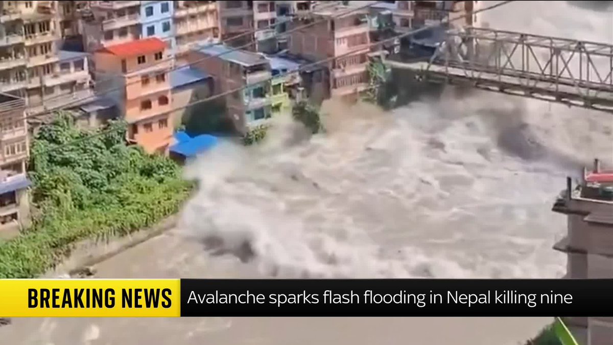 BREAKING: At least 12 people from the UK are among hundreds missing after flash floods hit a Nepal border area, initial figures say. Neville Lazarus has the latest. 📺 Sky 501, Virgin 602, Freeview 233 and YouTube
