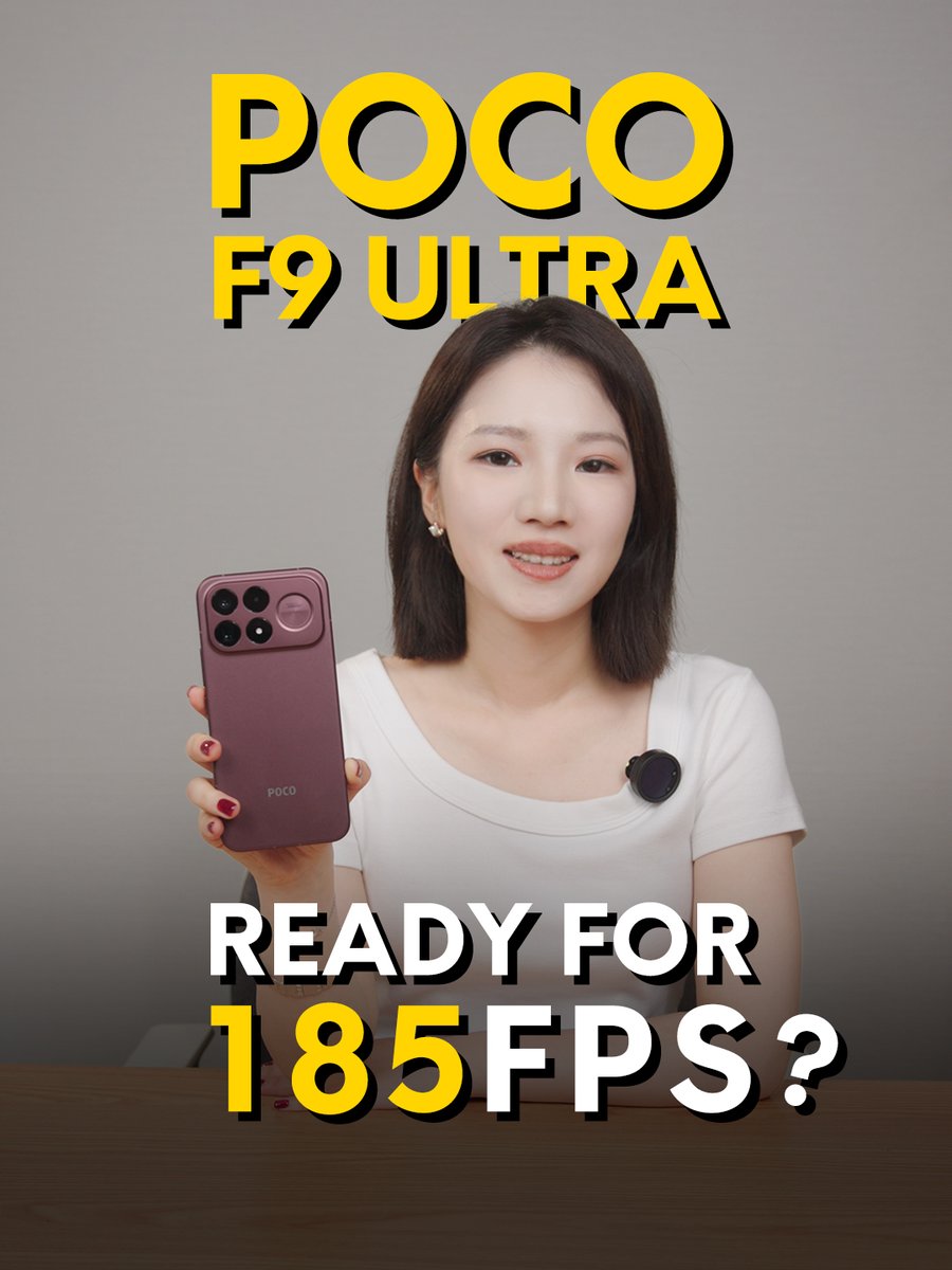 Still think 120FPS is enough? 👀 Try 185FPS on #POCOF9Ultra and you won’t want to go back. #POCOF9Series #POCO #UltrapowerUnbound #POCOLaunch
