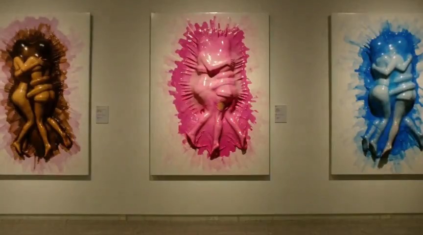 「これなんの絵なんだろうね？」 #AIvideo #ラバー拘束 #絵画封印?
