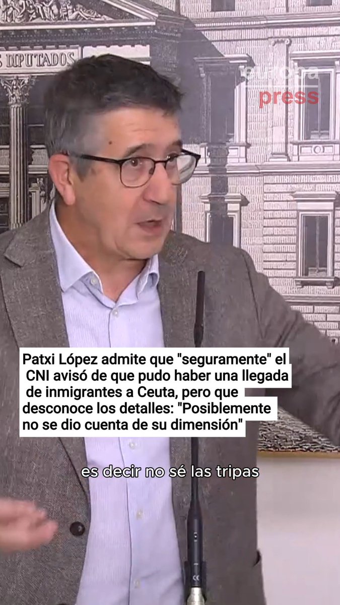 Patxi López admite que "seguramente" el CNI avisó de que pudo haber una llegada de inmigrantes a Ceuta pero sin alertar de su alcance: "Posiblemente no se dio cuenta de su dimensión"