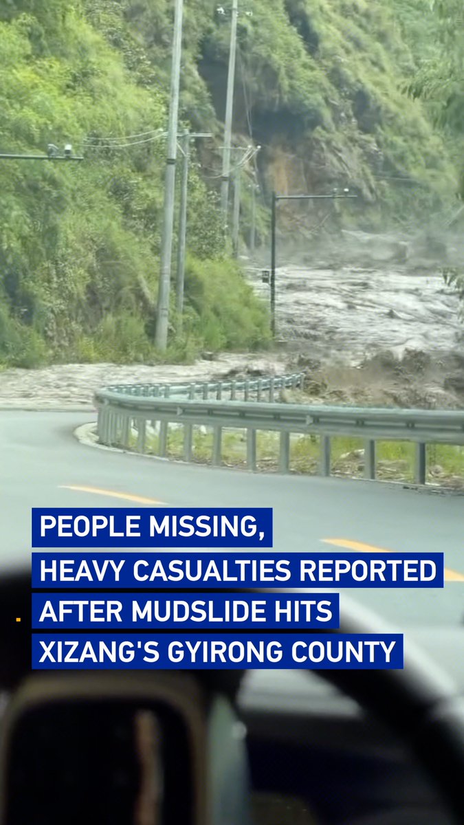People missing, heavy casualties reported after mudslide hits Xizang's Gyirong County