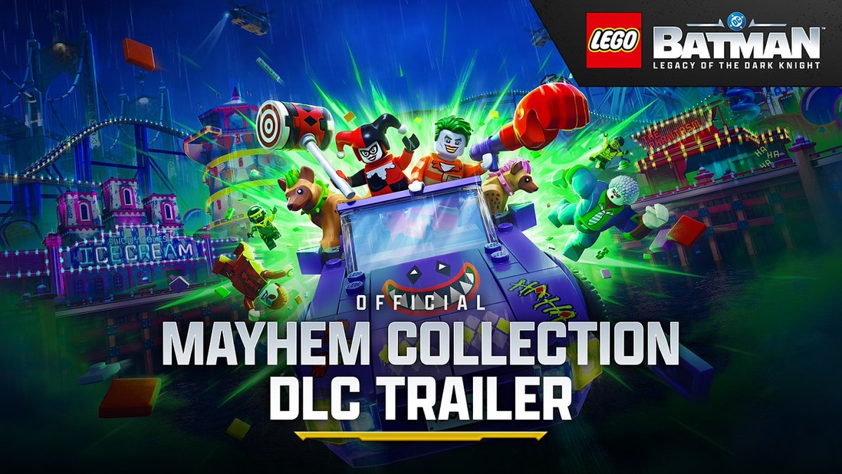 LEGO Batman: Legacy of the Dark Knight - Official Mayhem Collection DLC Trailer The DLC includes Mayhem Mode, a new story mission, and the Sinister Pack. Available September 18 with the Deluxe Edition or Deluxe Edition Upgrade. #LEGOBatman