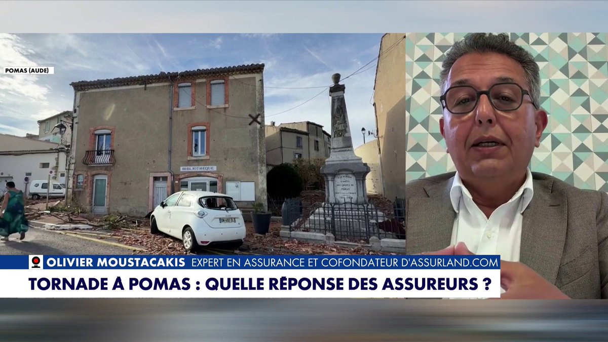 «Le régime de catastrophe naturelle ne s'applique pas pour les tornades», rappelle l'expert en assurance, Olivier Moustacakis #LinfodeVilno Toute l'info est à retrouver sur