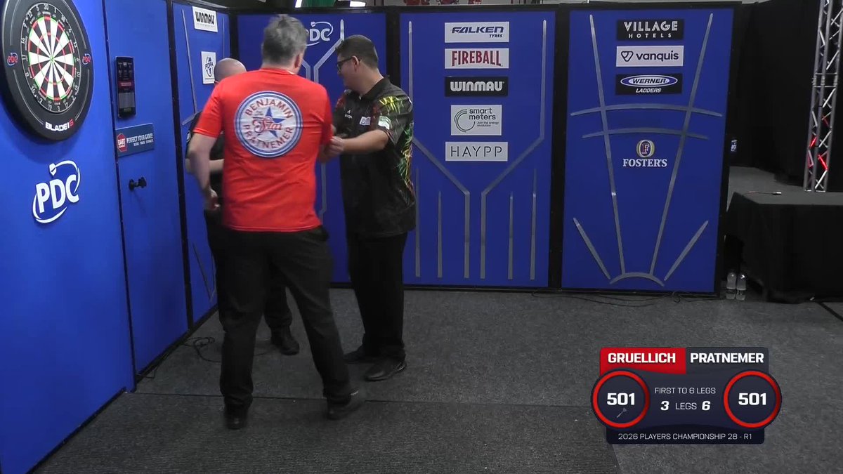PRATNEMER SHINES! 🇸🇮 Benjamin Pratnemer produces an average north of 101 to beat Dominik Gruellich and advance to round two in Leicester! 📺 #PC28