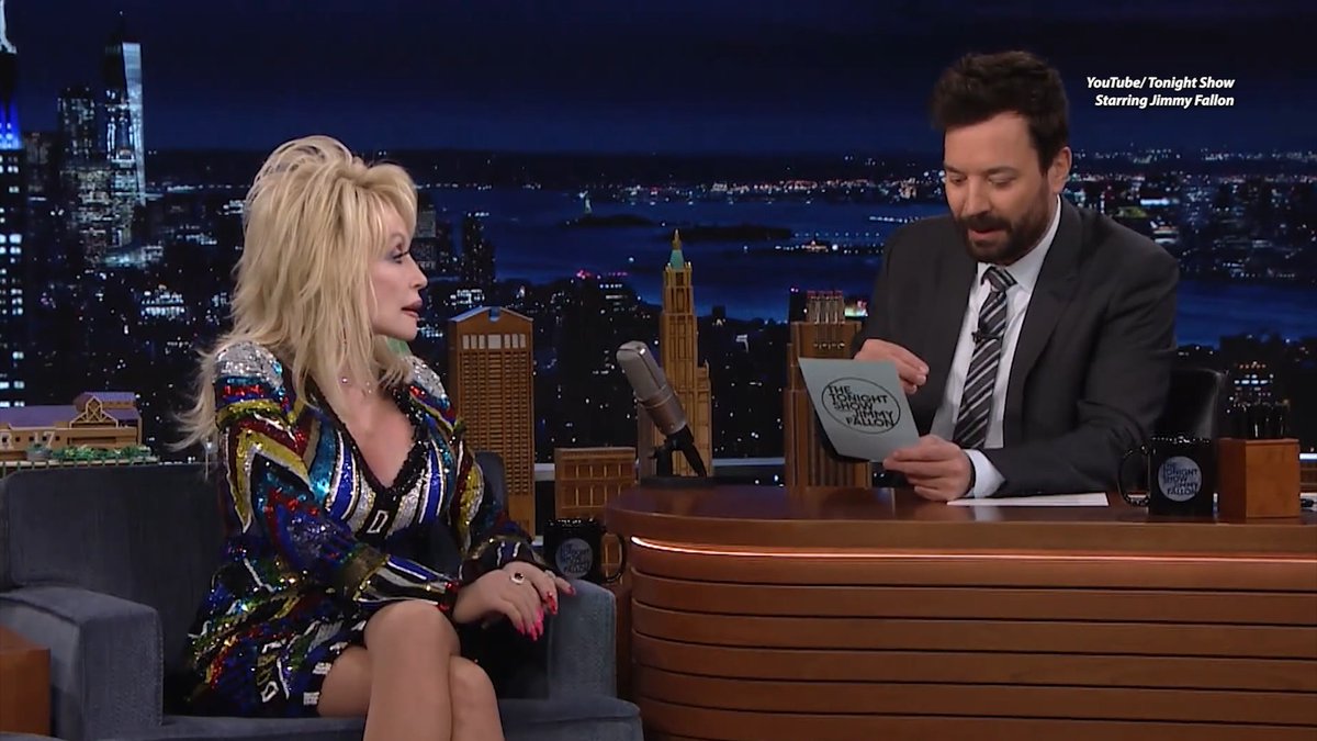 In a resurfaced interview from November 2022, Dolly Parton tells Jimmy Fallon about a secret song that is locked away in Dollywood ... that we won't see until 2045. 🤫 🎥: YouTube/ The Tonight Show Starring Jimmy Fallon