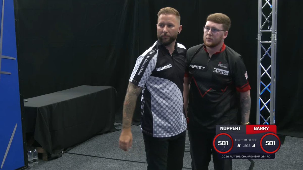 NOPPERT FREEZES BARRY! Danny Noppert is through to round three in Leicester following a 6-4 victory over Keane Barry. The Dutchman confirmed his win with the first break of throw in the match! 📺 #PC28