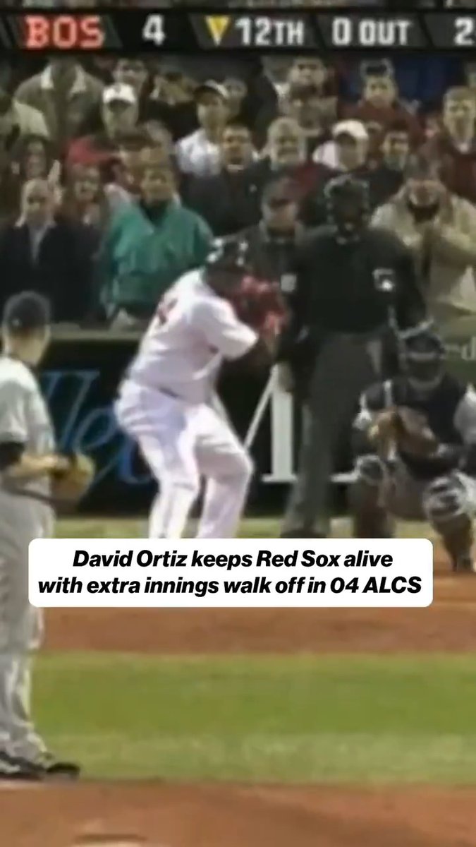 "We'll see you later tonight!" As we get ready for a crucial meeting between the Red Sox and Yankees this Saturday on FOX, we throw it back to this classic clutch October moment from our guy David Ortiz 💪