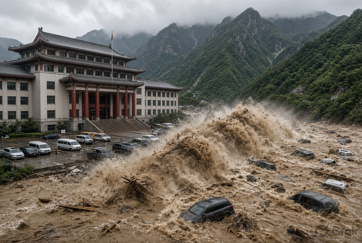 🚨 Big Breaking : Catastrophic flash flood and debris flow hits Gyirong Port on the China-Nepal border. Newly released CCTV footage from this morning shows a massive wall of muddy water and rock suddenly slamming into the border checkpoint and parking area. Vehicles and buildings are swallowed in seconds. Hundreds are missing on both sides, including many foreign tourists. Nepal has confirmed multiple deaths; Chinese authorities report “major casualties” in Tibet. Rescue teams are still searching. Officials believe an earthquake triggered an avalanche that blocked a river upstream before it burst. Stay safe. Follow official updates.