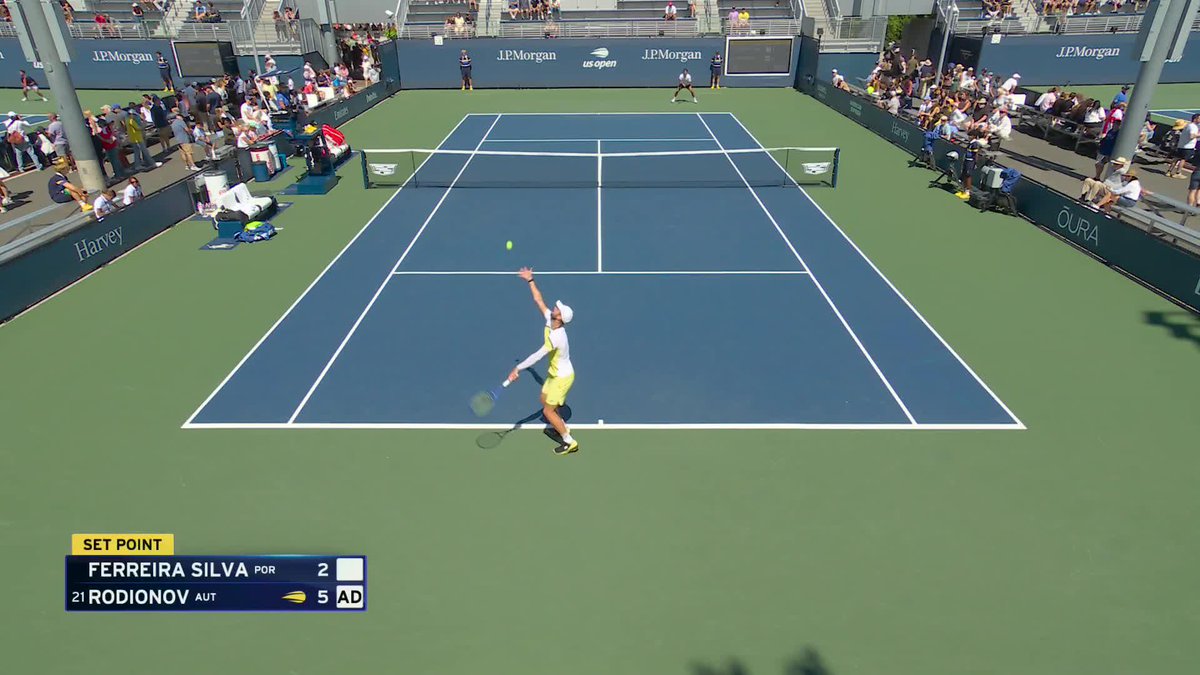 Now THAT’S how you seal a set 🤩 Rodionov pulls out the tweener magic to take the opener!