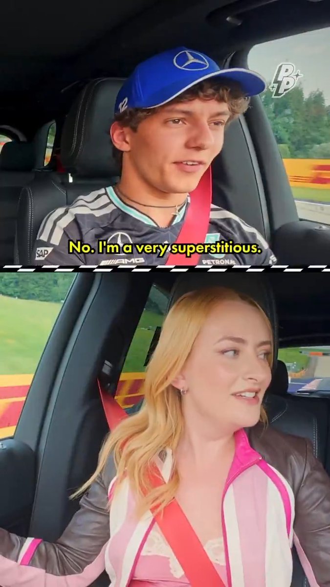 Don't jinx it! 😳 Watch Championship leader Kimi Antonelli on the final episode of Passenger Princess series two, out now on Amelia Dimoldenberg's YouTube channel! 📺 #F1