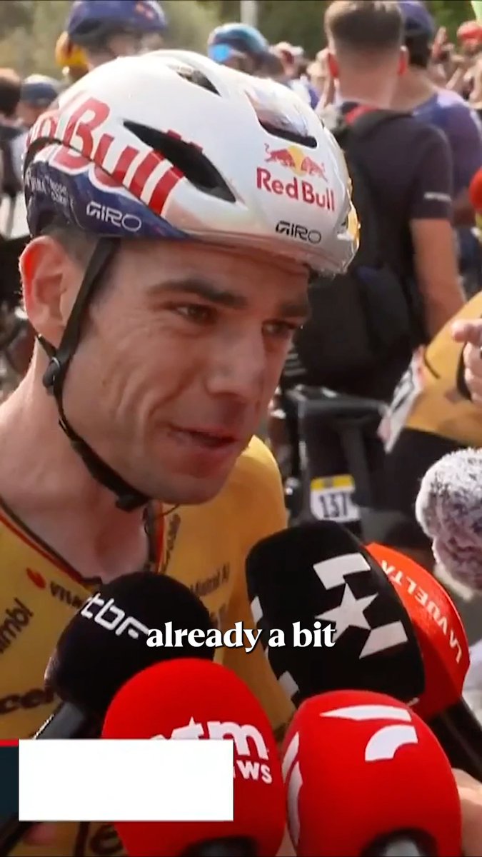 “I’m not Pogacar, I can’t get new glasses every day” 😂 If anyone finds Wout Van Aert's sunglasses, please return them! 🕶️
