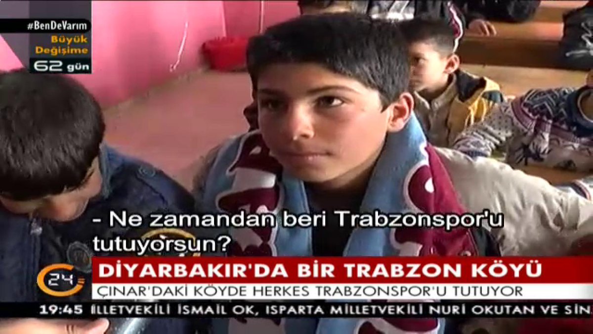Diyarbakır Çınar köyündeki herkes Trabzonspor'u tutuyor.