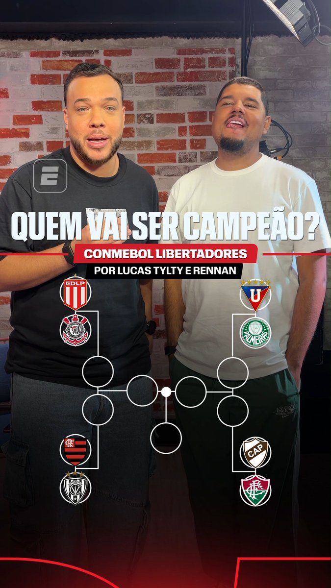 Rennan Bragança e Lucas Tylty, da ESPN, palpitando sobre a Libertadores. Corinthians x Palmeiras na final. 🎥 ESPN Brasil | SportsCenter Brasil