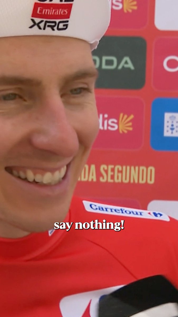“I better not say anything” Tadej Pogacar keeps quiet on his current condition 👀