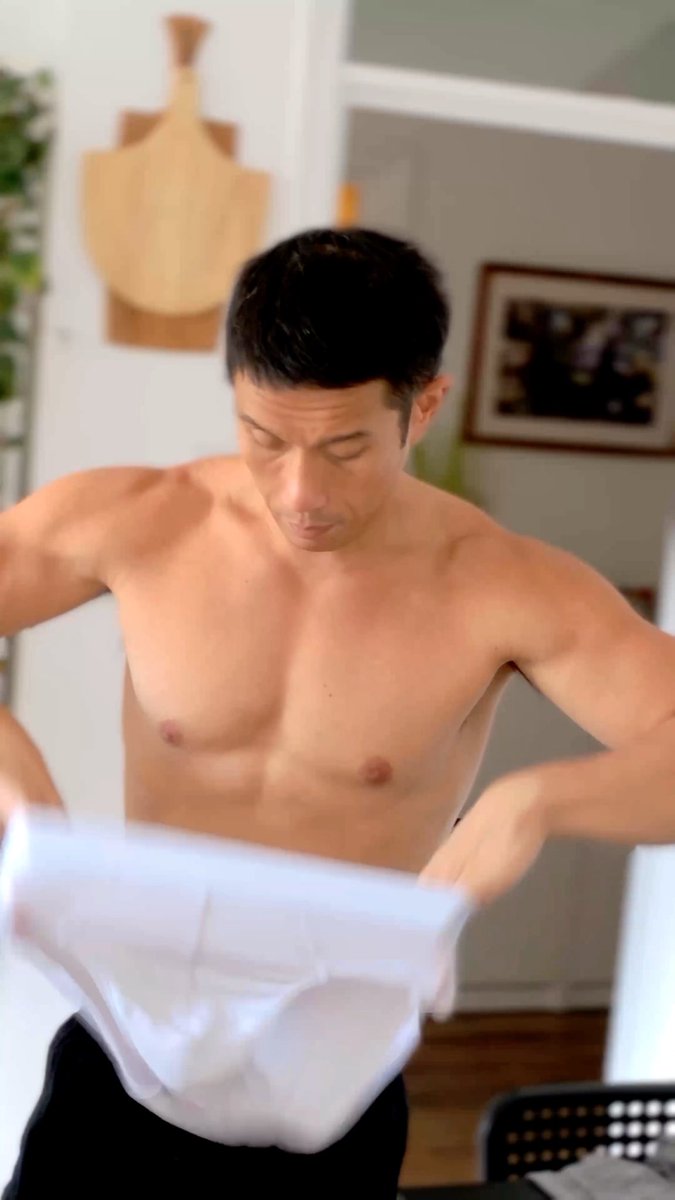 Just daddy hanging the laundry from the wash.