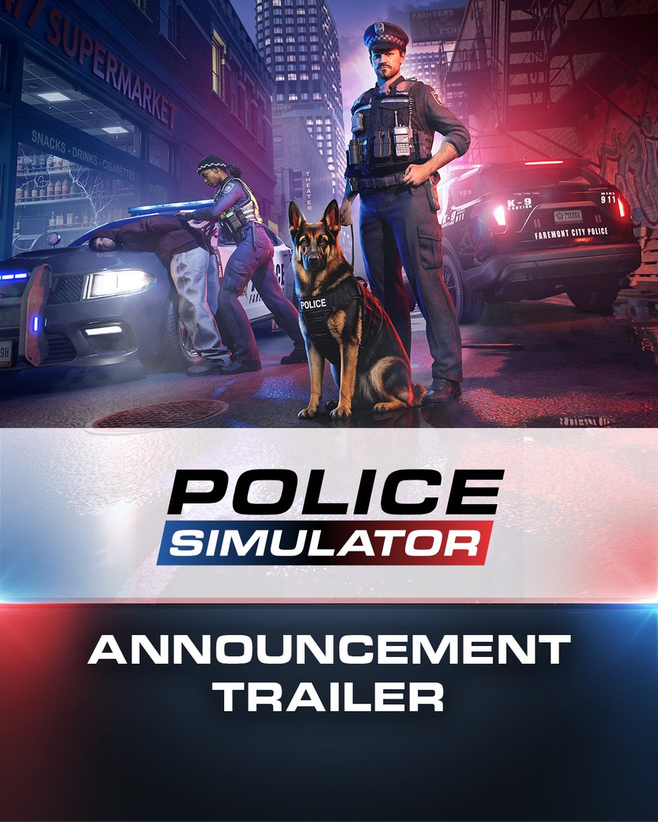 Good news: The new “Police Simulator” is coming in 2027 to PC and consoles! 🚨 Look forward to a significant leap forward in every aspect - from graphics, traffic and vehicle behavior to K-9 companions and the realistic use of firearms. Wishlist now! 👮
