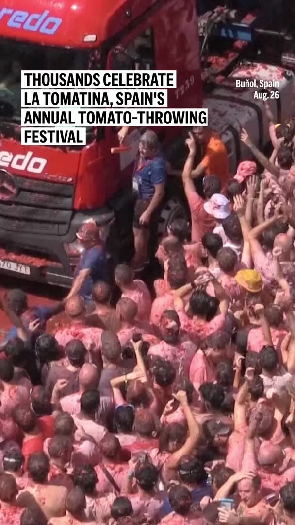 What to do with overripe tomatoes? This Spanish town has been hurling them at each other for more than 80 years.