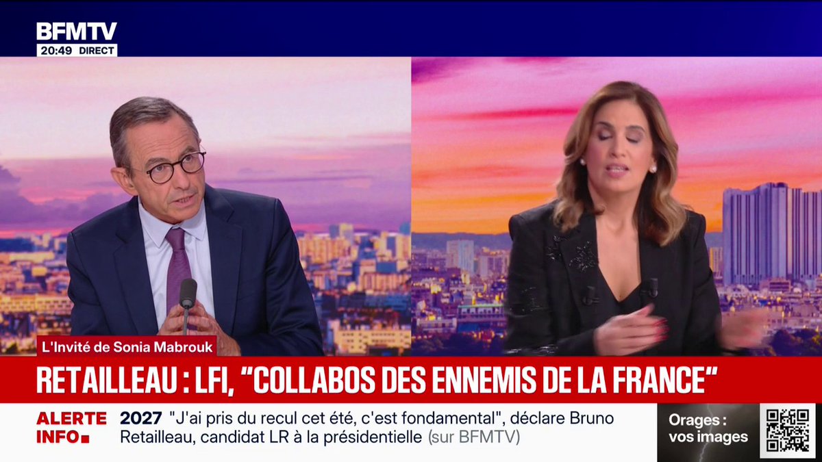 Bruno Retailleau accuse LFI d'être des "collabos avec les ennemis de la France"