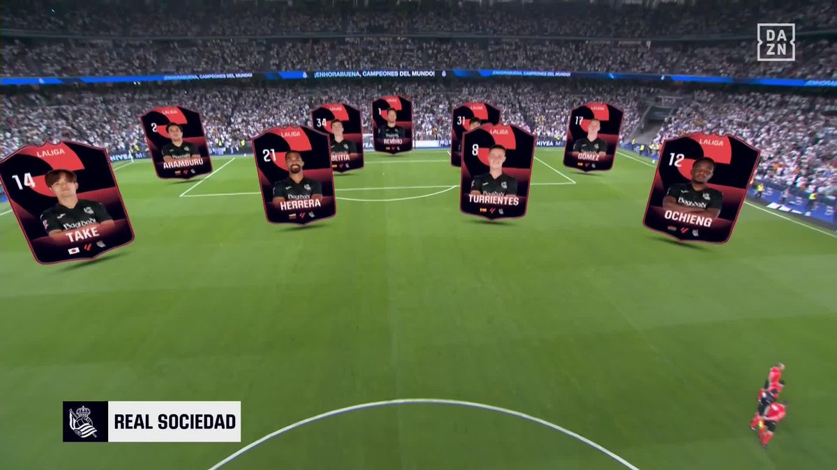 Marc Cucurella 🇪🇸 présente la Coupe du monde au Santiago Bernabeu 😁🏆🤍 🎥 DAZN France
