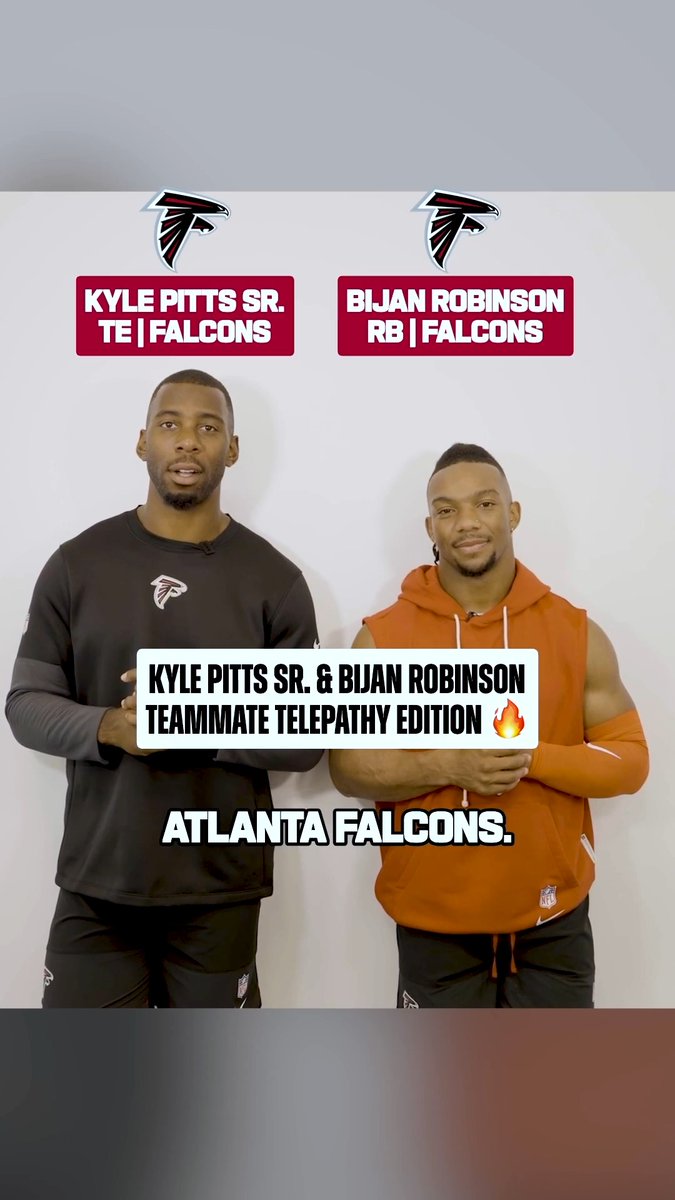 What kind of telepathy levels are Atlanta Falcons teammates Kyle Pitts👑 and Bijan Robinson on? 🔮