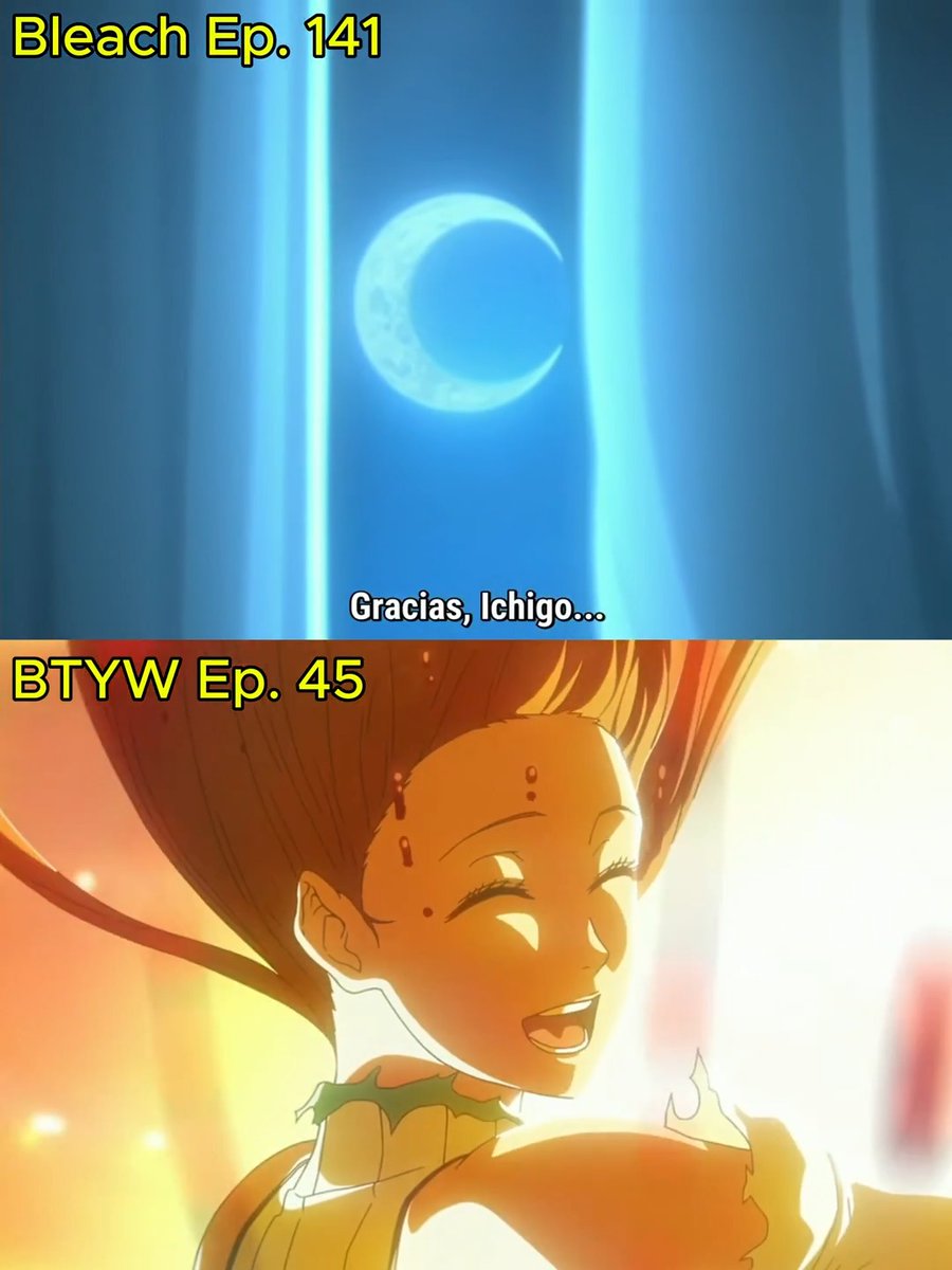 Comparación entre la escena del episodio #141 del anime clásico y la escena del episodio #45 de Bleach: Thousand-Year Blood War. Las despedidas de Orihime siempre son algo... especiales...