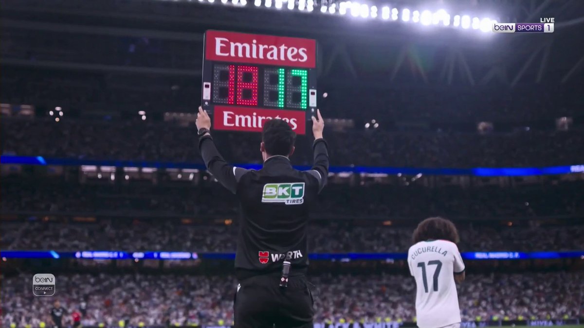 مارك كوكوريا يسجل أول ظهور له في البرنابيو بقميص ريال مدريد ⚪👏 #الدوري_الإسباني