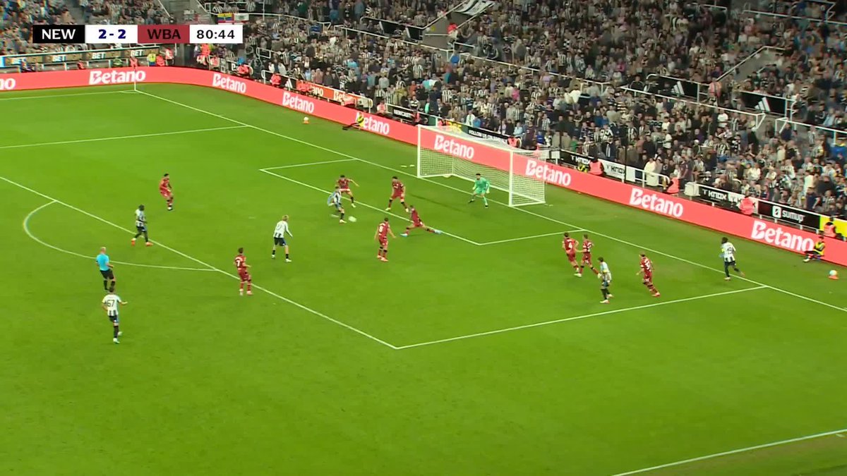 Harvey Barnes restores Newcastle's advantage! 🔲