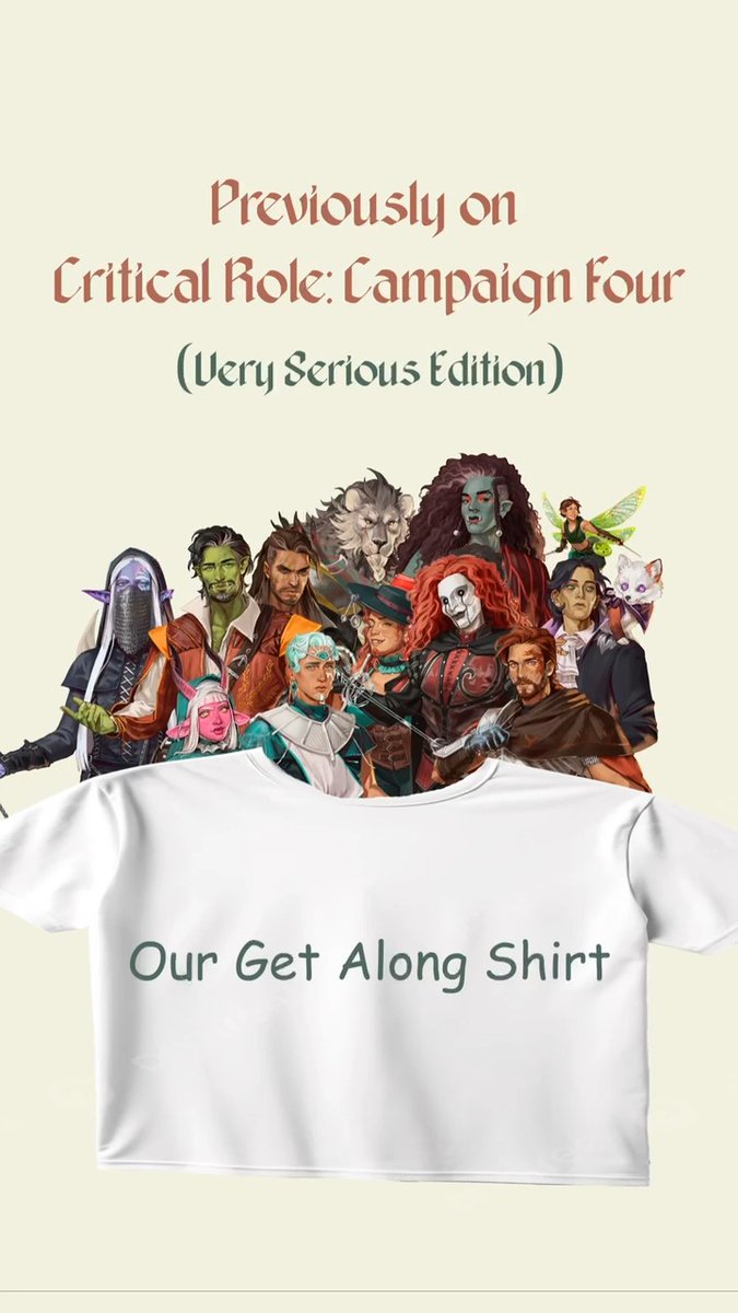 A VERY SERIOUS RECAP ⚔️ 🧭 🎭 What's going ON in #CriticalRole Campaign 4? Our Soldiers, Seekers, and Schemers return to Game Master Brennan Lee Mulligan's table and all the chaos, intrigue, and adventure in Aramán TOMORROW (8/27) at 7PM PT on YouTube, and Twitch! LEARN MORE ⬇️