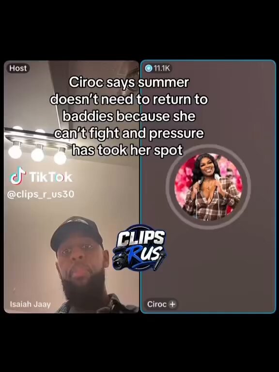 I’m ngl, I agree with Ciroc about Pressure taking Summer’s spot on Baddies. Pressure is more entertaining and we get more from her.