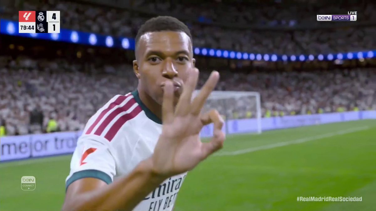 كيليان مبابي يبصم على أول هاتريك في الدوري الإسباني هذا الموسم ⚽️⚽️⚽️🔥 #الدوري_الإسباني
