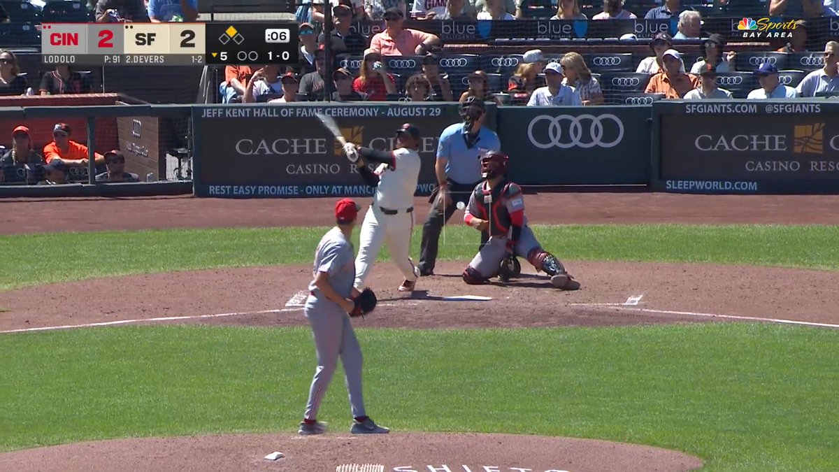 Rafael Devers sends one into McCovey Cove!
