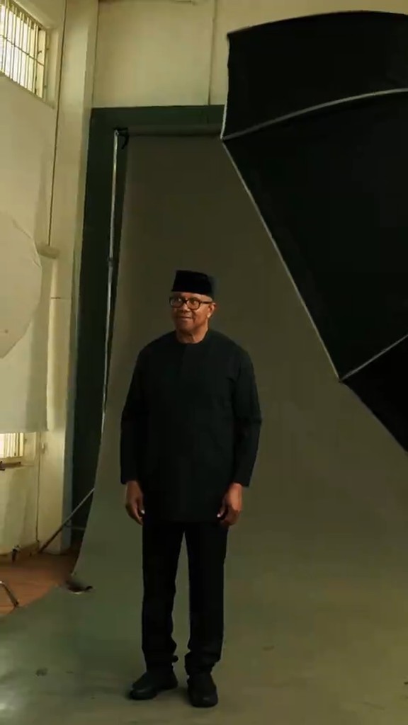 NDC presidential candidate, Mr Peter Obi in the studio for his official campaign photoshoot.