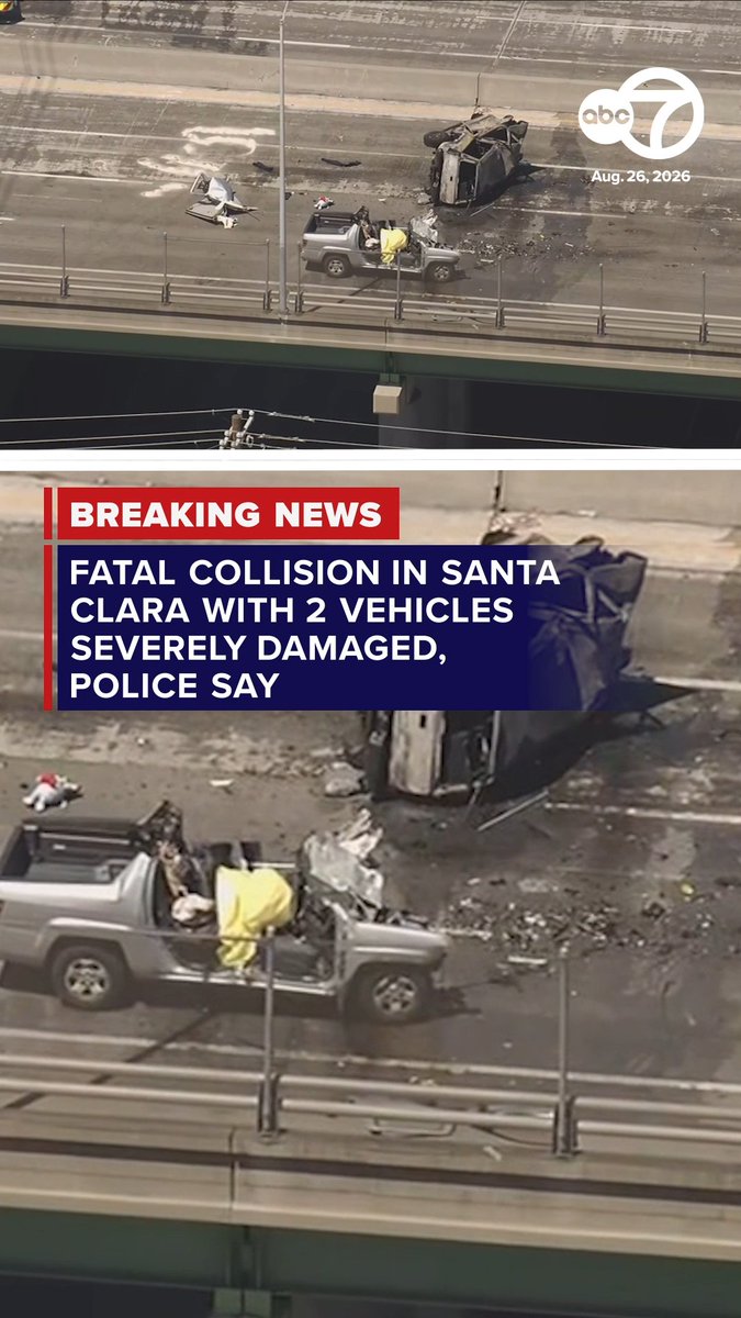 Breaking News: At least one person is dead after a two vehicle collision on the Montague Expressway at Mission College Boulevard in Santa Clara Wednesday afternoon, police say. For the latest, click the link below.