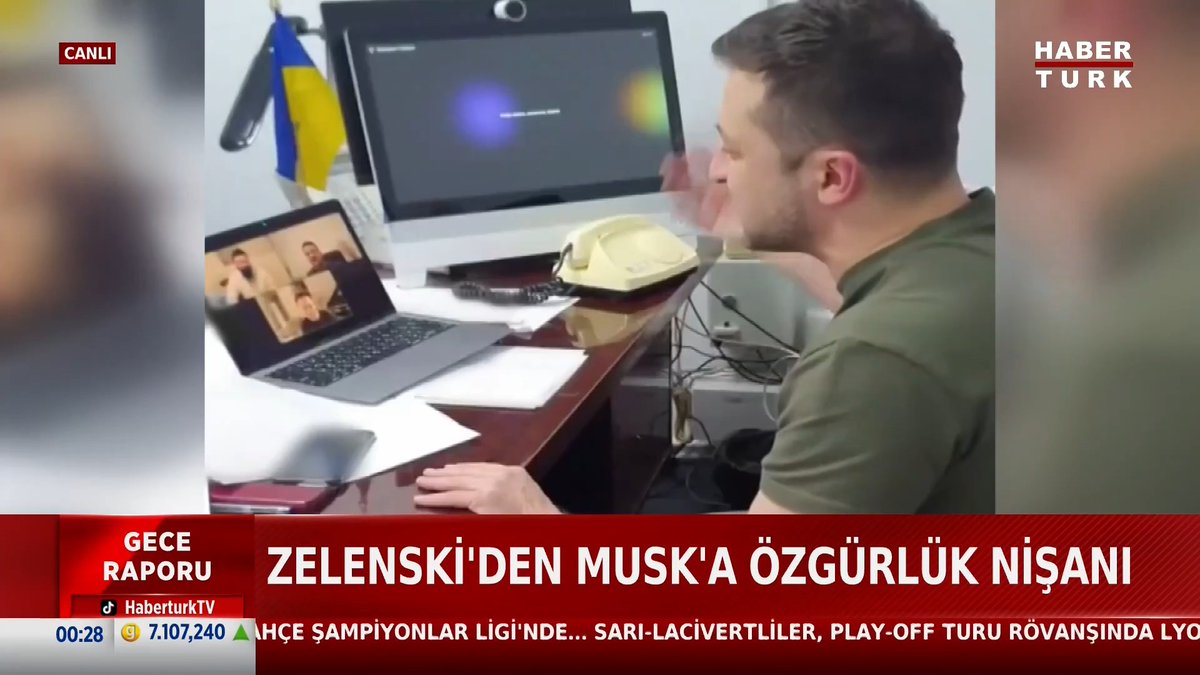 📌Zelenski'den Musk'a özgürlük nişanı. Ukrayna, Musk'ı ülkenin en önemli nişanı ile ödüllendirdi.