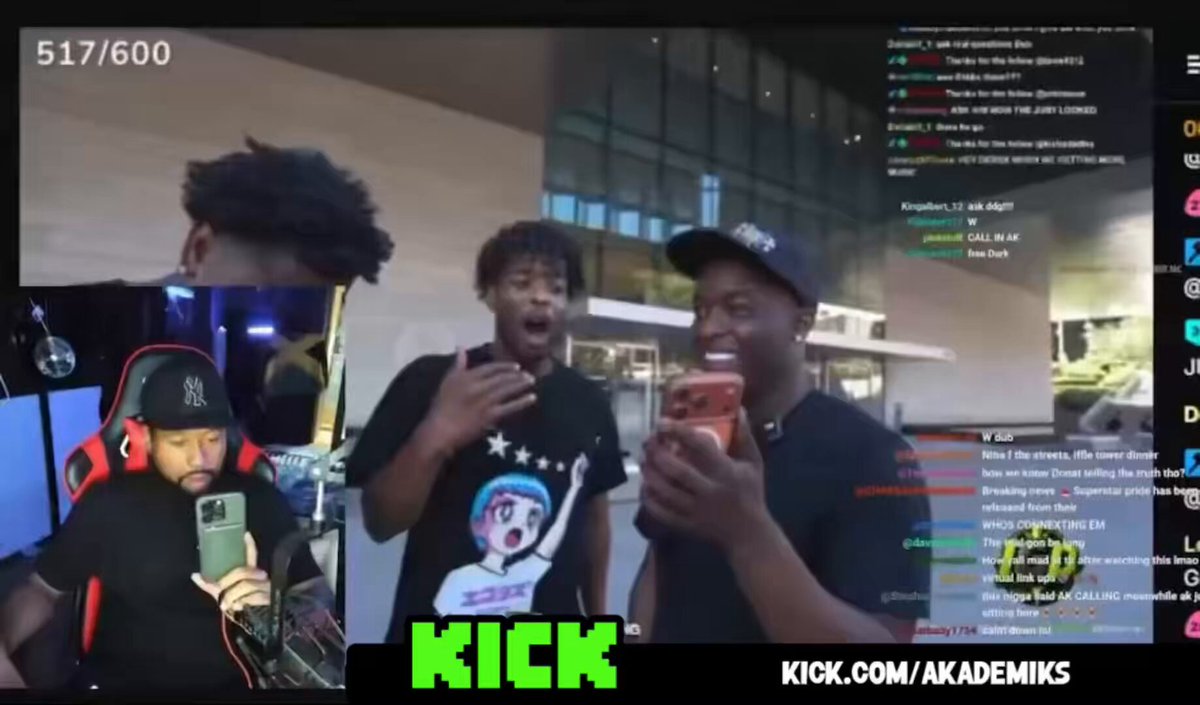 Dj Akademiks with the exclusive of otf jam pointing out lil durk in the courtroom