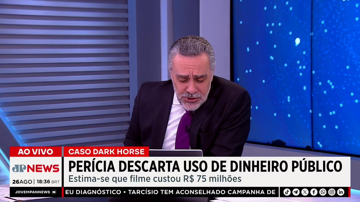 Perícia de produtora do filme ‘Dark Horse’ descarta uso de dinheiro público 📺 Confira na JP News 👉 #OsPingosNosIs