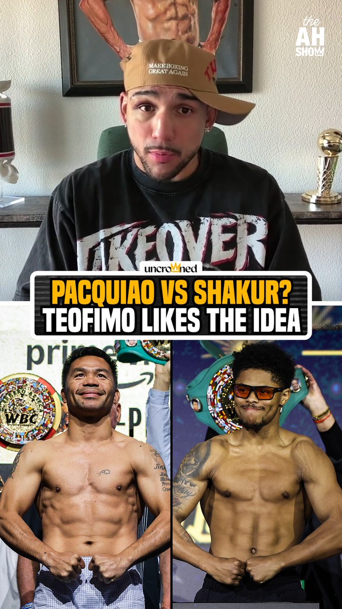 Rumors are circulating about Shakur Stevenson fighting Manny Pacquio 👀 Teofimo gives Pacman a chance of competing in that matchup. #HelwaniShow
