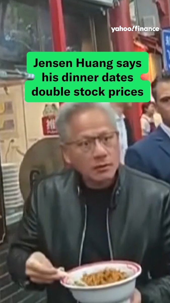 How to double your stock: Have dinner with Jensen, apparently. 🍽️ 🚀