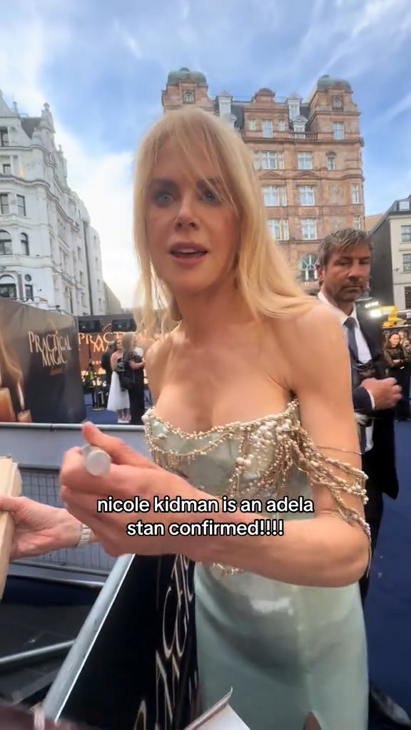 Nicole Kidman responds to fans asking if she knows ADÉLA and the song 'Nicole Kidman' from her upcoming album: “Yes! I hope the song’s nice. I absolutely know who she is, and she’s coming to Nashville and I’m going to see her.”