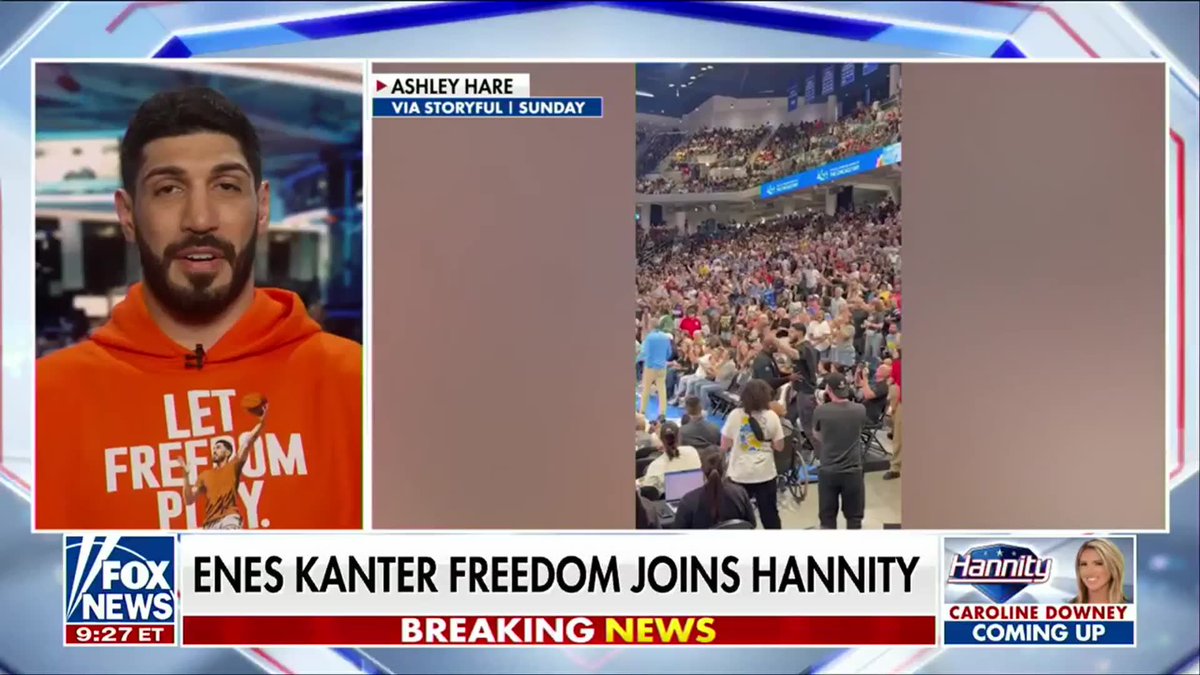 Enes Kanter Freedom opens up about his viral courtside altercation with Chicago Sky guard Natasha Cloud after he cheered for Sophie Cunningham and was ejected from the game. Freedom says he went to the game to support his friends and "protect women," as he continues speaking out about keeping women's sports for women. Sean Hannity 🇺🇸