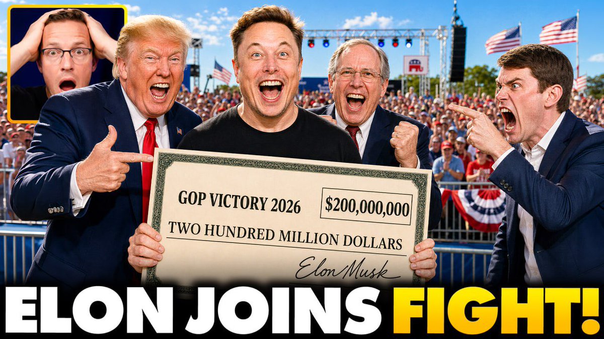 Elon Musk Just Made A MASSIVE Power Move That Will Change Politics Forever... $200,000,000 to Trump?! While some people want to black pill and throw in the towel, Elon Musk is still in the fight to WIN. Musk is expected to spend up to $200 million this midterm cycle to help conservatives take and hold Congress. America PAC will focus on Alaska, Iowa, Maine, Michigan, Ohio and now Texas. Elon is ready to help defeat James Talarico in Texas after too many Republican senators sat on their hands instead of backing Ken Paxton. Between Trump’s PAC and Elon’s PAC, MAGA has a massive war chest. It’s time to win.