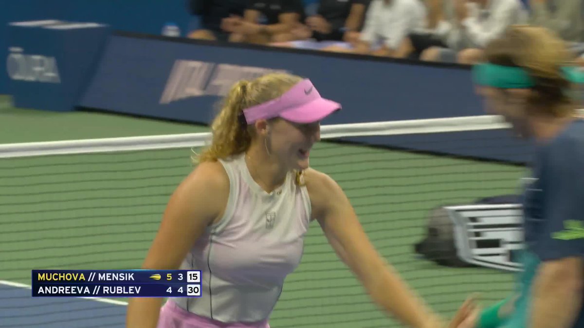 Come for the hustle, stay for the Andrey Rublev jump as Mirra hits the smash 😅