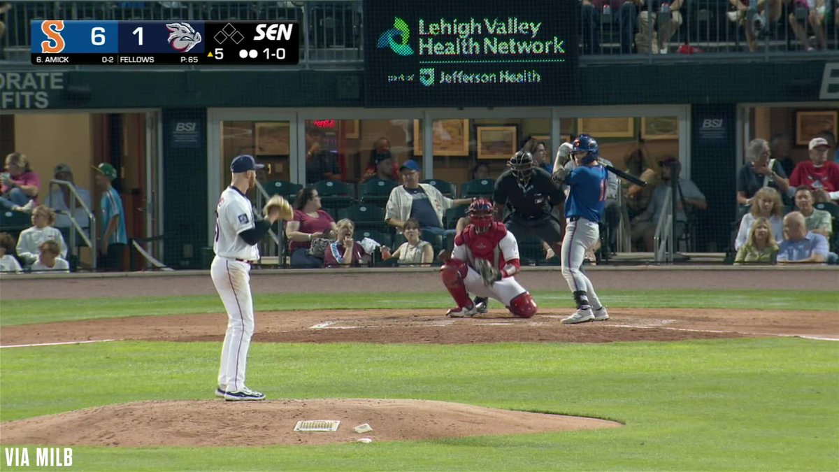 Billy Amick - acquired from the Twins in the A.J. Minter deal - hit two home runs for Triple-A Syracuse tonight
