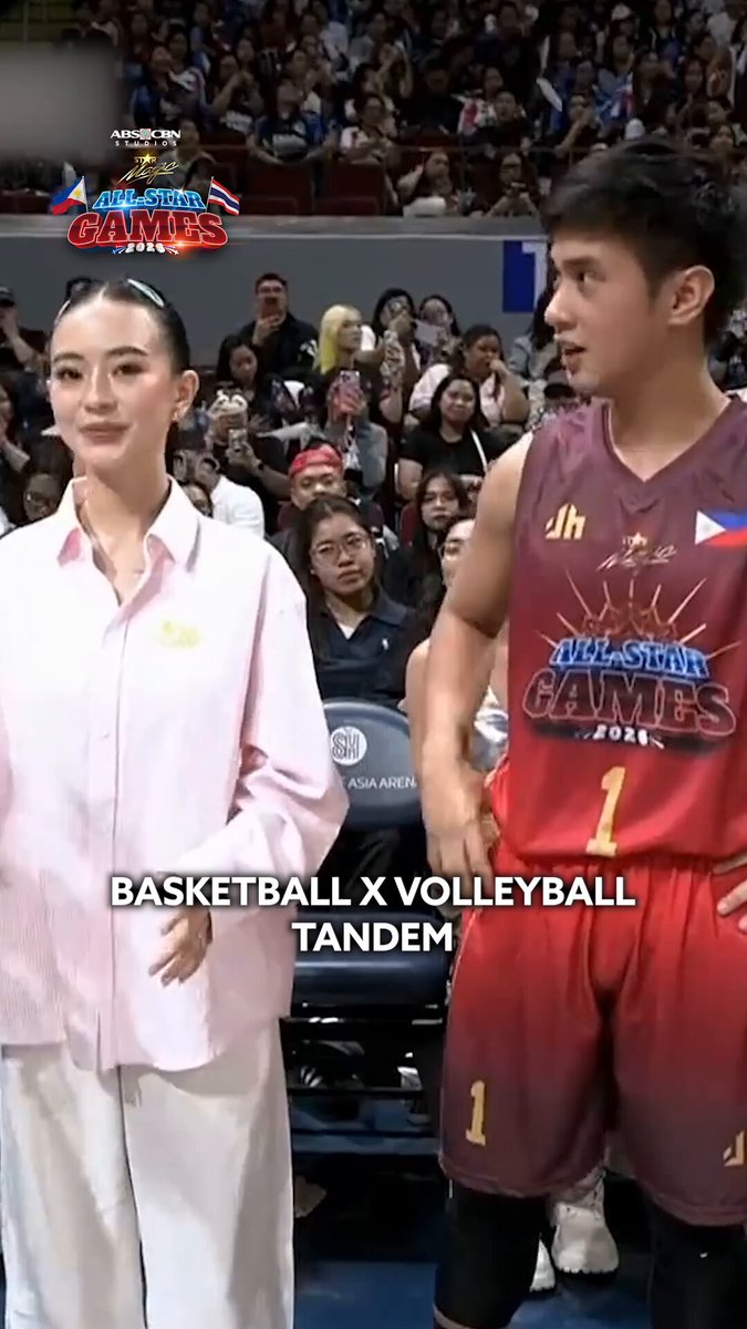 JMFyang giving us iconic duo energy! 🏀🏐 Relive the action of the #StarMagicAllStarGames2026 with your fave Kapamilya and GMMTV stars! Watch the replay for FREE on Star Magic YouTube and iWant.
