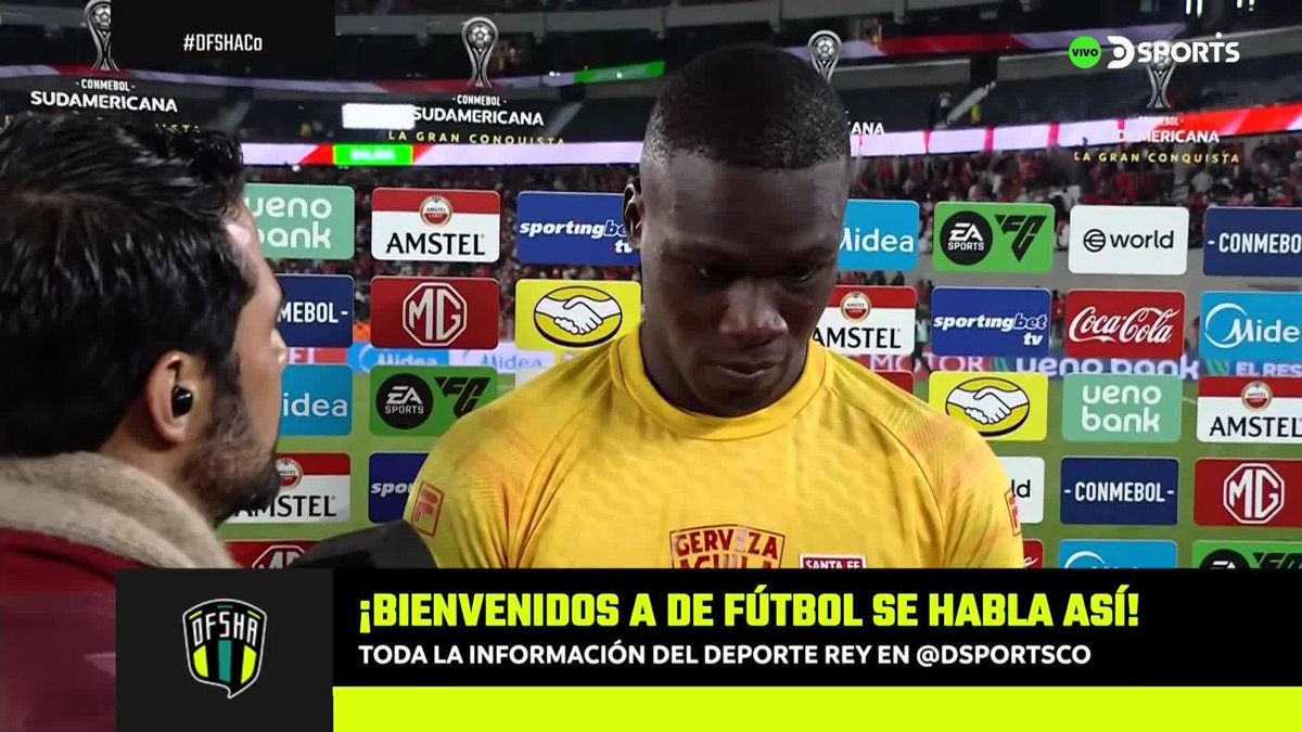 "SIN EL GRUPO ESTO NO HUBIERA SIDO POSIBLE" La palabra de Weimar Asprilla, arquero de Independiente Santa Fe, tras eliminar a River en la CONMEBOL #SudamericanaEnDSPORTS. Carlos Enrique Villamil Sánchez en #DSHACo